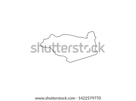 Contra Costa county outline map California region USA Royalty-Free Stock Photo #1422579770
