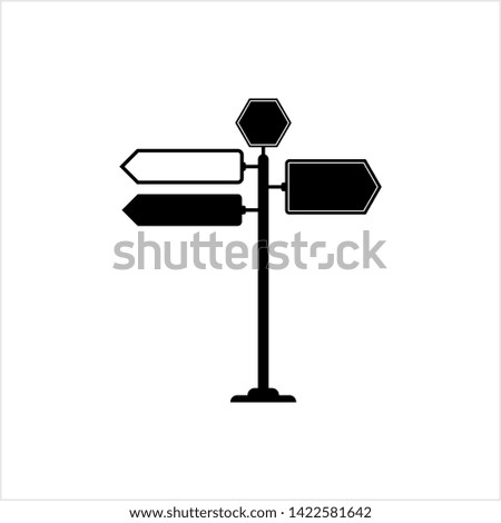 Signpost Icon, Sign Post Icon Vector Art Illustration