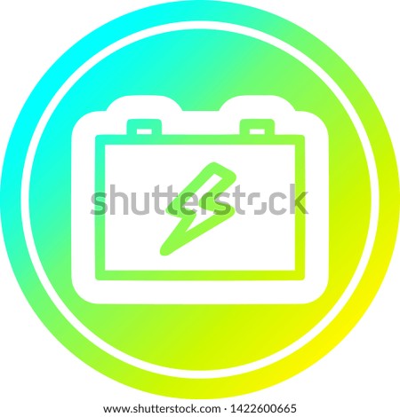 industrial battery icon with cool gradient finish