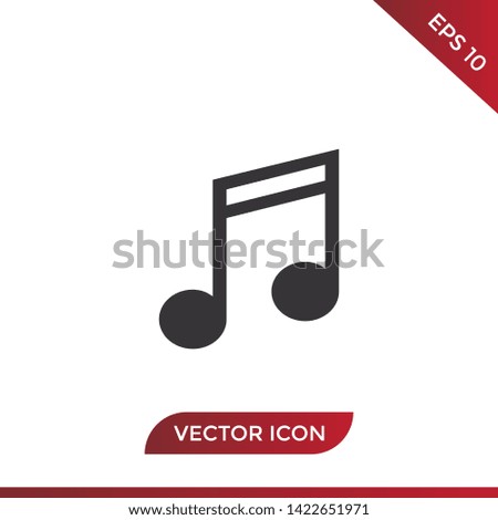 Music vector icon in modern design style for web site and mobile app