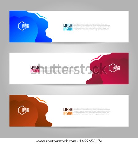 Vector abstract geometric design banner web template. Collection of web banner template. Header - landing page Web Design Elements.