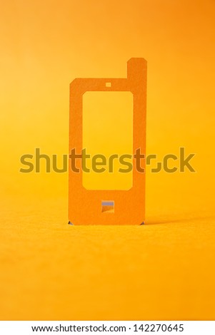 mobile phone paper symbol