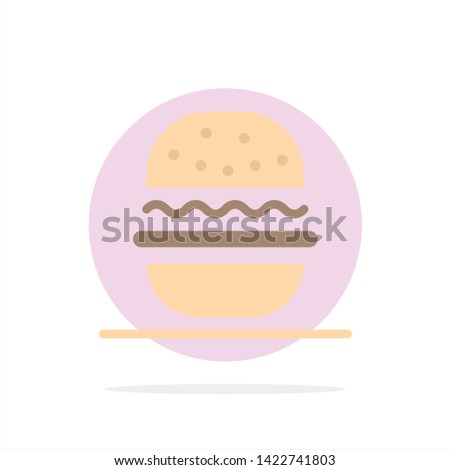 Burger, Eat, American, Usa Abstract Circle Background Flat color Icon