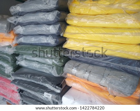 T-shirt stock, with a neat order