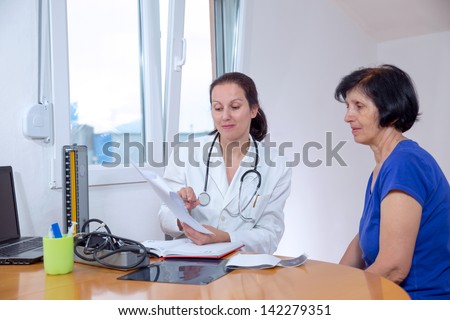 Female Doctor and patient