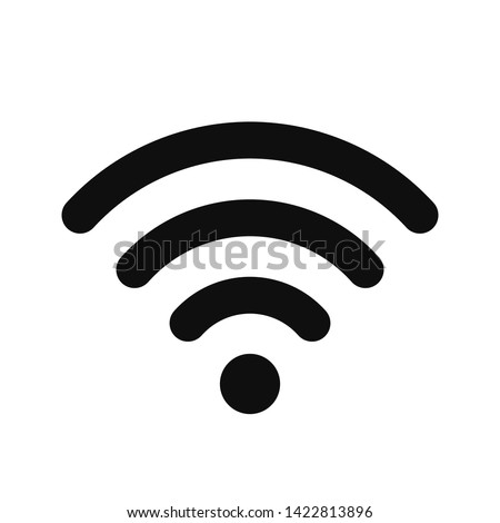 Wi-fi vector icon, sign, symbol. Royalty-Free Stock Photo #1422813896
