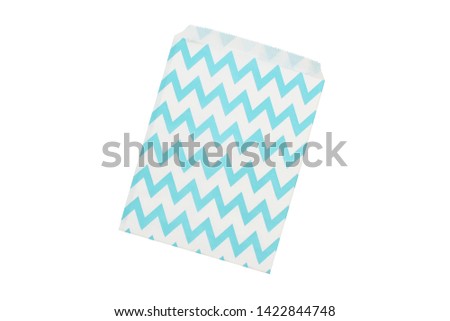 open paper envelope light blue, chevron on a white background