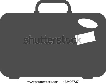 Flat filled suitcase icon. Vector image.