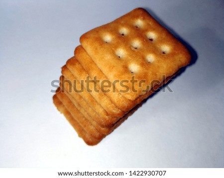 fresh Butter cracker on white background