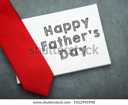 Happy Father's Day Text with Tie Over White Board