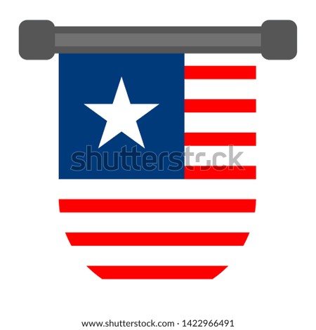 Isolated banner of the United States - Vector