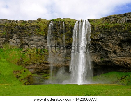 Landscapes of popular waterfalls of Iceland
 - Image

