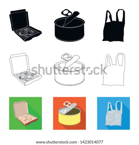 Vector design of dump  and sort icon. Collection of dump  and junk stock symbol for web.