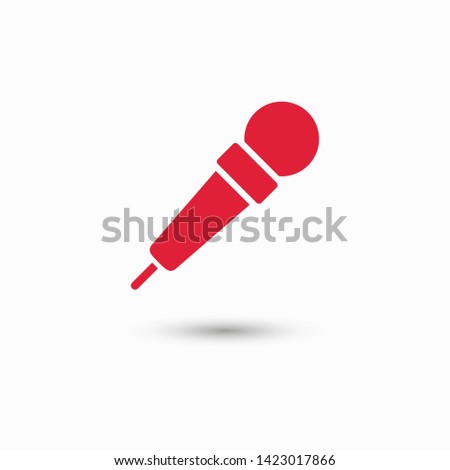 Microphone vector icon, Web design icon. Voice vector icon, Record. Microphone - recording Studio Symbol. Microphone vector icon graphic illustration