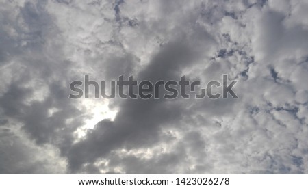 Blue cloudy sky in the summer