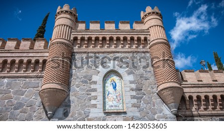 detailed architecture of Alcazar de Toledo, UNESCO World Heritage Site in Spain