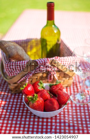 picnic on the nature. Romantic dinner on the nature. Holidays on holidays or weekends. vertical photo