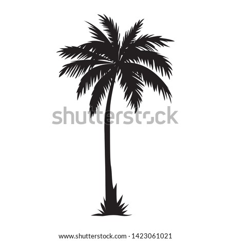 palm tree vector, simple icon.