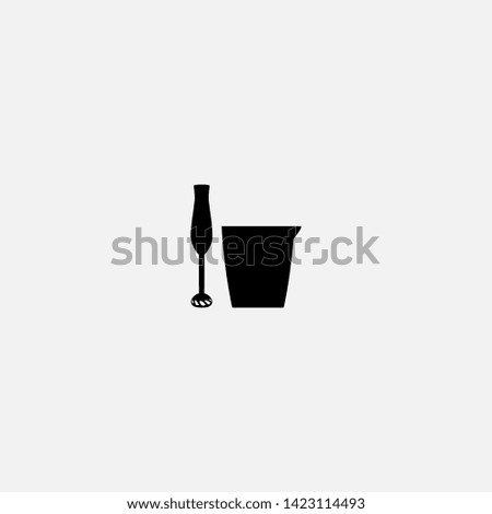 hand blender icon sign signifier vector