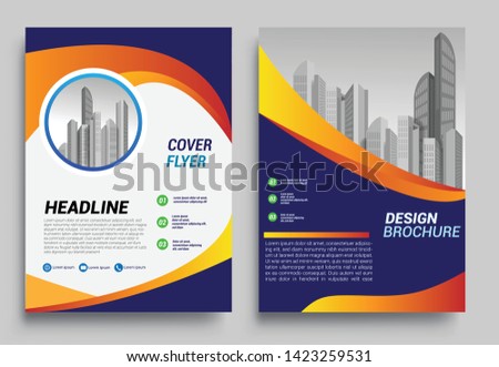 Business brochure flyer design layout template in A4 size, report, poster, flyer background with geometric background