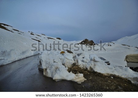 snow covered roads in Ladakh India