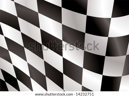 Abstract checkered flag flapping in the wind ideal background