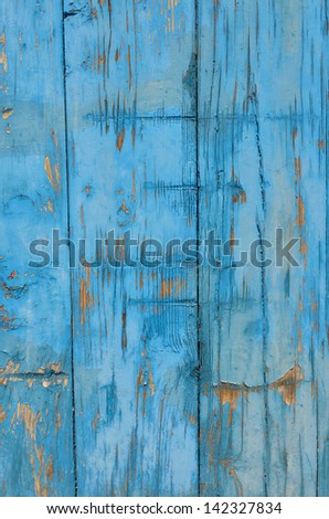 Old blue board, texture