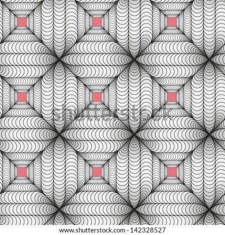 Abstract vector seamless gray pattern with padding-like square structure