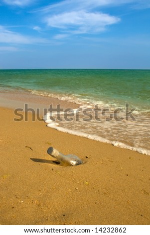 Message in the bottle washed ashore