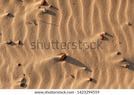 Sand texture with embossed wind texture and pebbles
