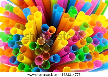 Multi-colored plastic suction tube Used and should not be used again.