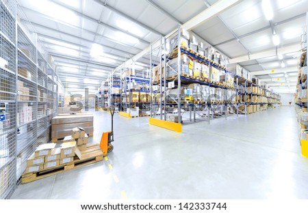 warehouse interior Royalty-Free Stock Photo #142333744