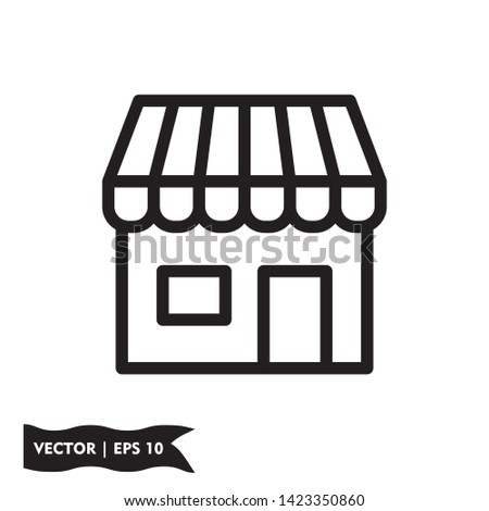 shop store market icon symbol sign, vector, eps 10, logo template