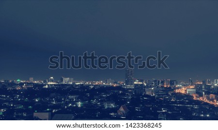 simple view of cityscape at night