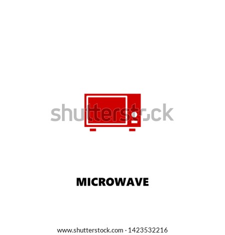 microwave icon. microwave vector design. sign design. red color