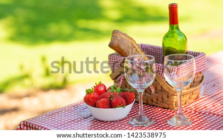 picnic on the nature. romantic dinner on the nature. rest on vacation or weekend
