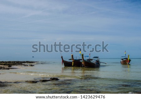 boats of thailand in the beach
