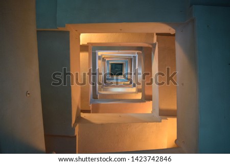 Staircase interior of a lighthouse 