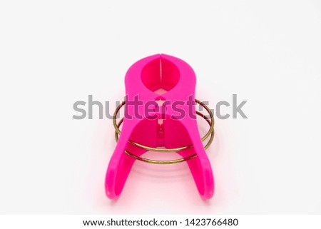 Colorful paper clips Large on a white background