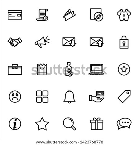 Set of ecommerce Icons with outline style icon for web site design, logo, app, UI. Collection of online shopping icon. Vector illustration