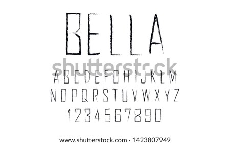Trendy font. Minimalistic style alphabet. Decorative typeface. Letters for your design. Vector font