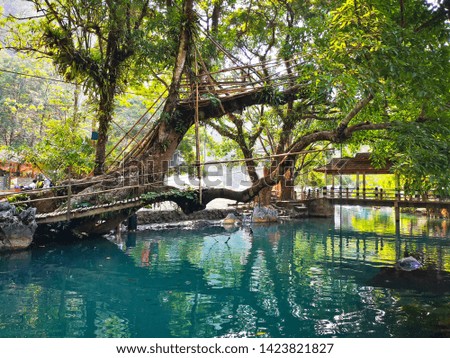 View of Blue lagoon 1,vang vieng,laos Royalty-Free Stock Photo #1423821827