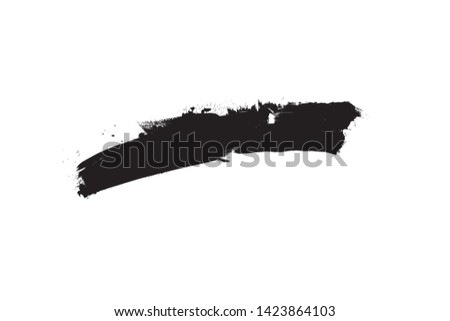 Grunge Paint Roller . Vector brush Stroke . Distressed banner . Black stripes isolated. paintbrush collection . Modern Textured shape . Dry border in Black . Oblique lines