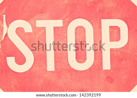 vintage stop sign