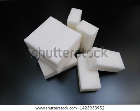 Picture of sugar with black background