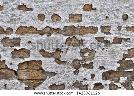 Colorful close up view on old aged and weathered brick walls in high resolution found in northern europe