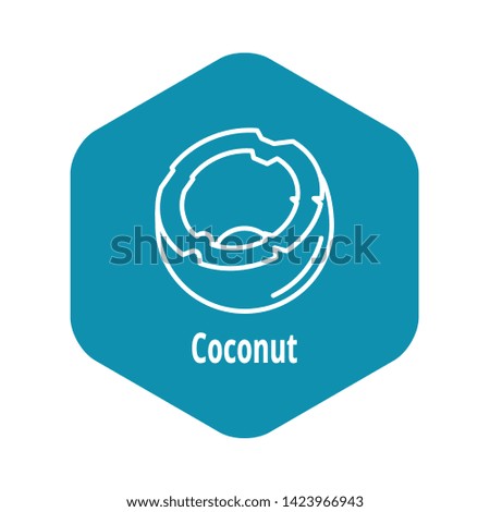 Coconut icon. Outline coconut vector icon for web design isolated on white background