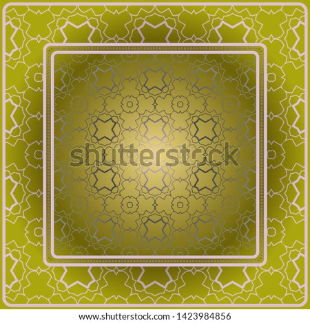 Decorative print with geometric pattern. Vector illustration.