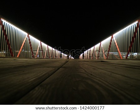 Night bridge with lights on sides. I hope you will inspired.