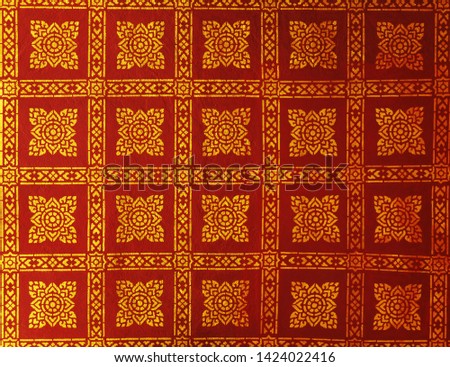 Thai art wall pattern for background 